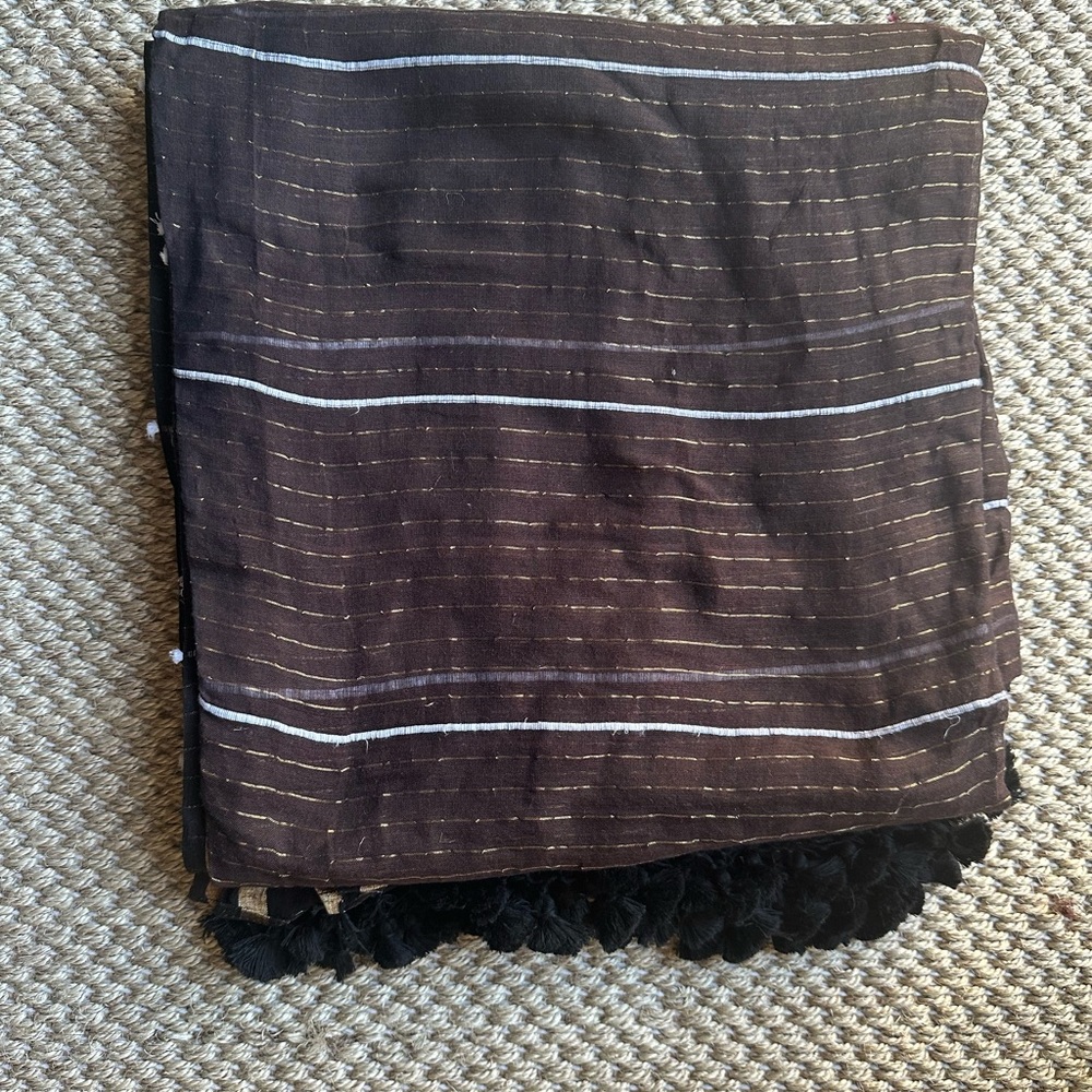 Chocolate brown saree